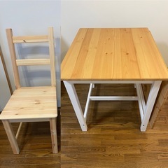 IKEA/ダイニングセット/テーブル(PINNTORP)・チェア(IVAR)の画像
