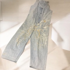 Cracker leans オールインワン　１点物　 ブルー オ...
