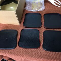 【一膳丼】未使用品5客セット景春窯 美濃 五窯 ご飯茶碗 丼 お盆付 陶磁器 陶芸 工芸品の画像
