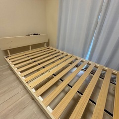北欧風パインベッド（セミダブル）の画像