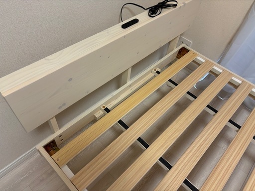 北欧風パインベッド（セミダブル）