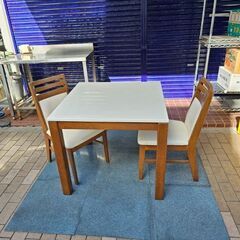 ダイニングセット　イス×2　テーブル　３点セット　テーブル…