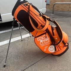 ゴルフバッグ　ブルーティーゴルフ⭐︎　オレンジ⭐︎の画像