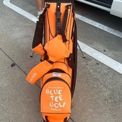 ゴルフバッグ　ブルーティーゴルフ⭐︎　オレンジ⭐︎の画像