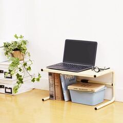 未開封 未使用 伸縮便利ラック アイボリー 台所 キッチン リビング 収納棚 伸縮可能 便利ラックの画像