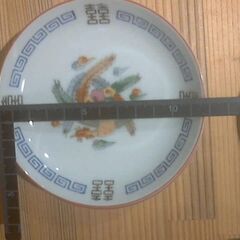 ラーメン鉢（小）　取り皿（未使用品）　各5個づつセット　鳳凰　蝙蝠　山仁陶苑特製　昭和レトロ　中華食器　極稀少　の画像