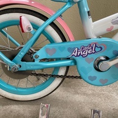 自転車14インチ 片足スタンドタイプ 補助輪セット 女の子の画像