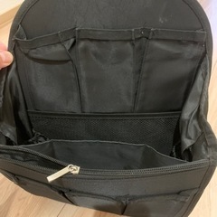 リュック用　バッグインバッグ　ブラックの画像