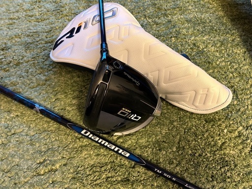 【取引中】テーラーメイド  QI10 MAX  ドライバー フレックス S ヘッドカバー付き 中古品