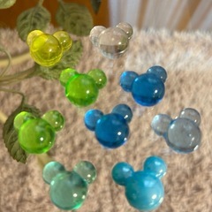 ビーズ　ミッキーマウス型　9個 アクセサリー作成用