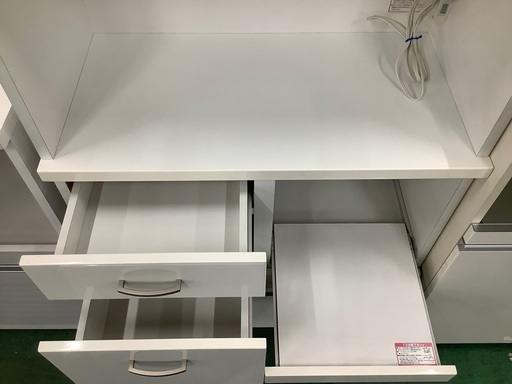 家具ならトレファク吉川店！！ レンジボード2枚扉 ホワイト 【公式通販】