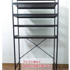 未使用 幅90㎝レンジボード+オープンラックのセットMK1217+MK1219 ウォルナット の画像