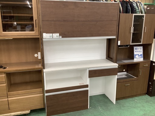 家具ならトレファク吉川店！！ ACTUS　レンジボード　ブラウン×ホワイト