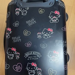 新品　未使用　【ハローキティ】 スーツケース 【S ブラック】 約幅40×奥行20×高さ55c 　ボールペン、電動歯ブラシセットの画像