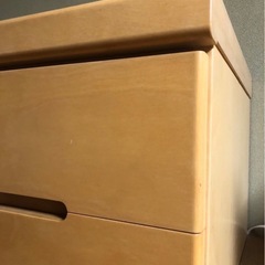 7段タンス/チェスト_天然木化粧合板（２つ）の画像