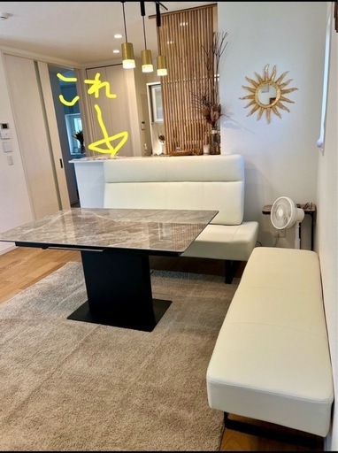 短期使用で超美品！合成皮革2人用ソファ