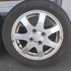 アルミホイール（ダイハツ純正）とYOKOHAMAタイヤ155/6...