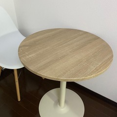 【取引済】円形テーブルセット(テーブル+椅子2脚) 