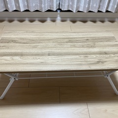 ニトリ 折りたたみテーブル シェルフィ ライトブラウン