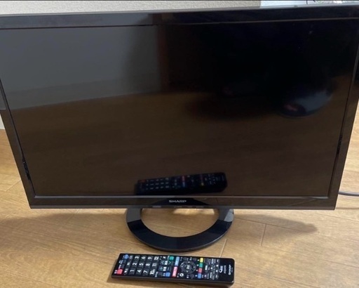 SHARP 24インチ 液晶テレビ LC-24K40 2017年製 リモコン付き 希少な赤