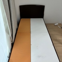 9月末　解体済み‼️シングルベッドフレーム(収納あり)の画像