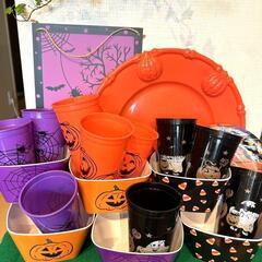 【引渡完了】ハロウィンの皿／ボウル・カップとサインボード