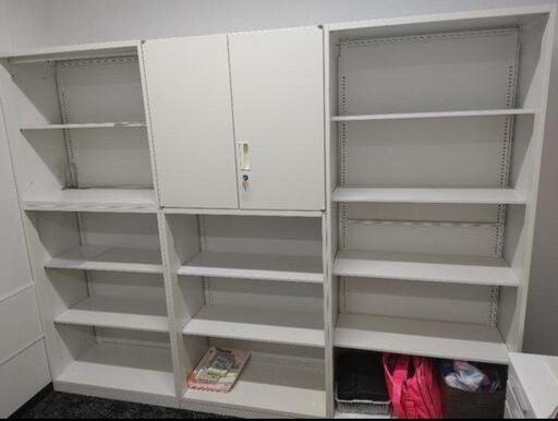 書庫 書類棚 事務所家具 スチール棚 キャビネット ホワイト 白