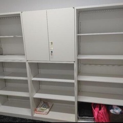 書庫 書類棚 事務所家具 スチール棚 キャビネット ホワイト 白