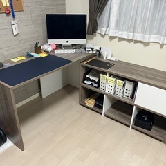 ★買手決定★：オフィスデスク（収納デスク付き）