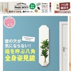 【値下げ‼️】壁掛け全身姿見 福を呼ぶ八角 風水の画像