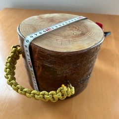 薪割り台（パラコード編みハンドル付き　黄2号）の画像