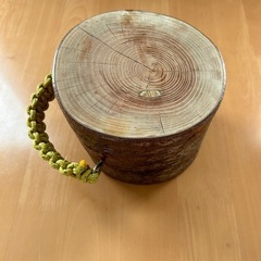 薪割り台（パラコード編みハンドル付き　黄2号）の画像