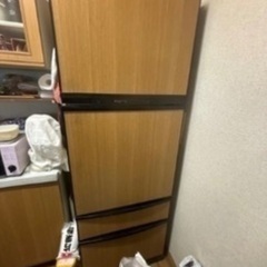冷蔵庫　おしゃれ　木目