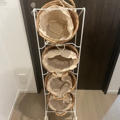 ラタン収納キャスター