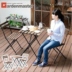 折りたたみ式　ガーデンテーブル　ガーデンチェアの画像