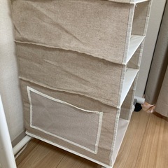 収納家具　吊り下げ収納　ナチュラル系　クローゼットの整理整頓に！の画像