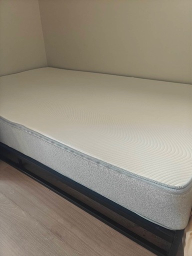 【セミダブル】コアラマットレス＋シンプルなブラックフレーム