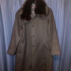 【美品】カシミヤ100% コート　ブルーフォックスファー   ブラック
