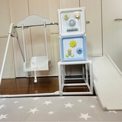 子供滑り台　ジャングルジム　ブランコ折り畳みの画像