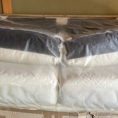 新品未使用　牛革　白ソファ3人掛け❣️の画像