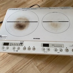 IH 2口コンロ　アイリスオオヤマIHK-W12S-W