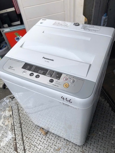 NO 466 北九州市内配送無料　保証付き パナソニック Panasonic 全自動洗濯機（5.0kg） シルバー NA-F50B8