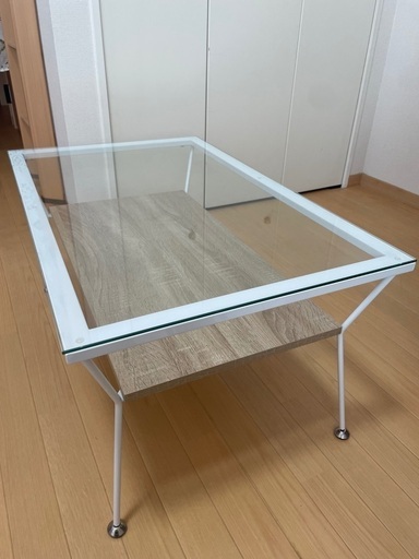 【値下げ】天板ガラステーブル※引き取りに来てくれる方のみ(10/5まで)