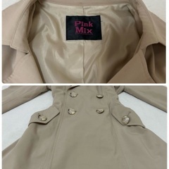 PINK MIX ピンクミックス　トレンチコート　ベージュ　の画像