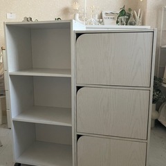 カラーボックス2点セット　ホワイト