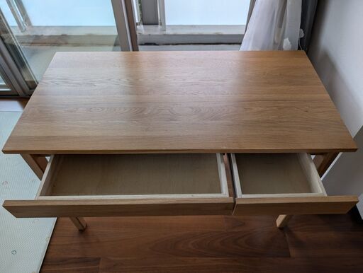 無印良品 木製デスク オーク材 幅110*奥行55*高さ70cm