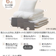 直ぐに使えるお布団セットの画像
