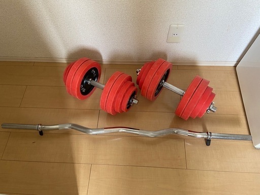 可変式ダンベル30kg×2 EZバー　セット