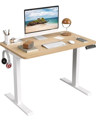 【商談中】電動昇格デスク(100*60cm)+別売りケーブル配線収納