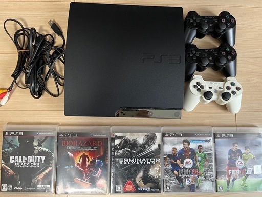 Sony PlayStation 3 本体+コントローラー3個+ゲーム5本セット